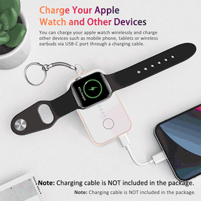 GaNinno ChargeMate MiniKey: Wireless Apple Watch Charger & Phone Power Bank Keychain