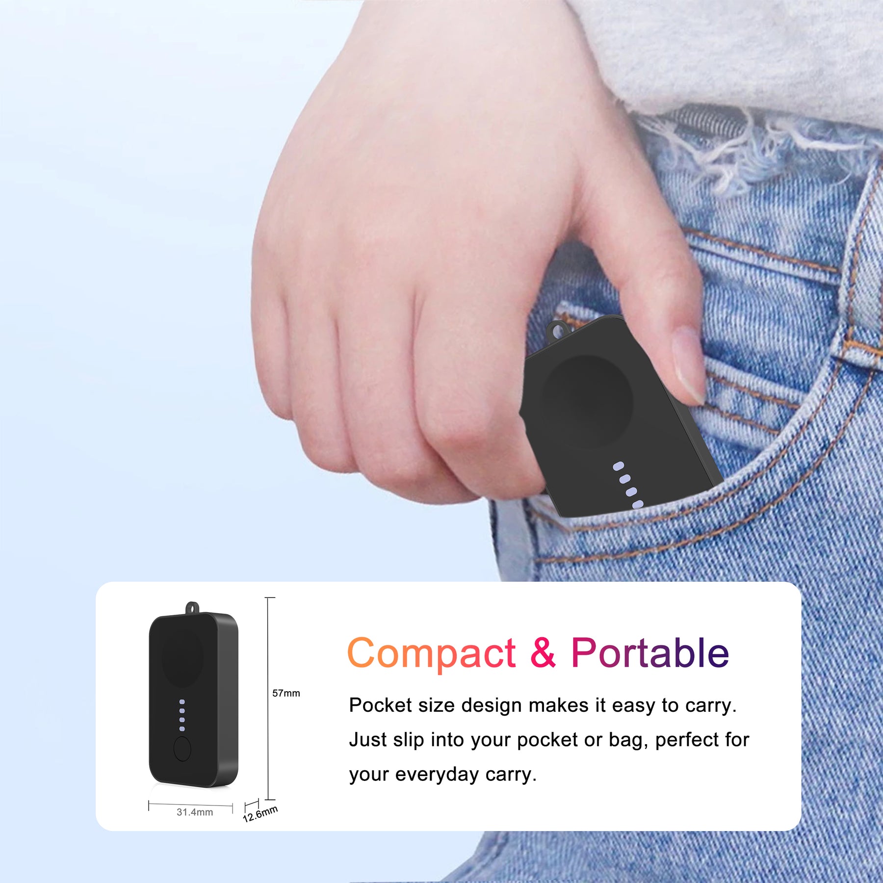 GaNinno ChargeMate MiniKey: Wireless Apple Watch Charger & Phone Power Bank Keychain