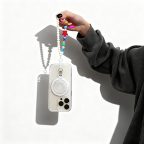Magnetic Grip Strap/ Charm - Swappable Grip Base with Strap Hook for Phones & Kindles