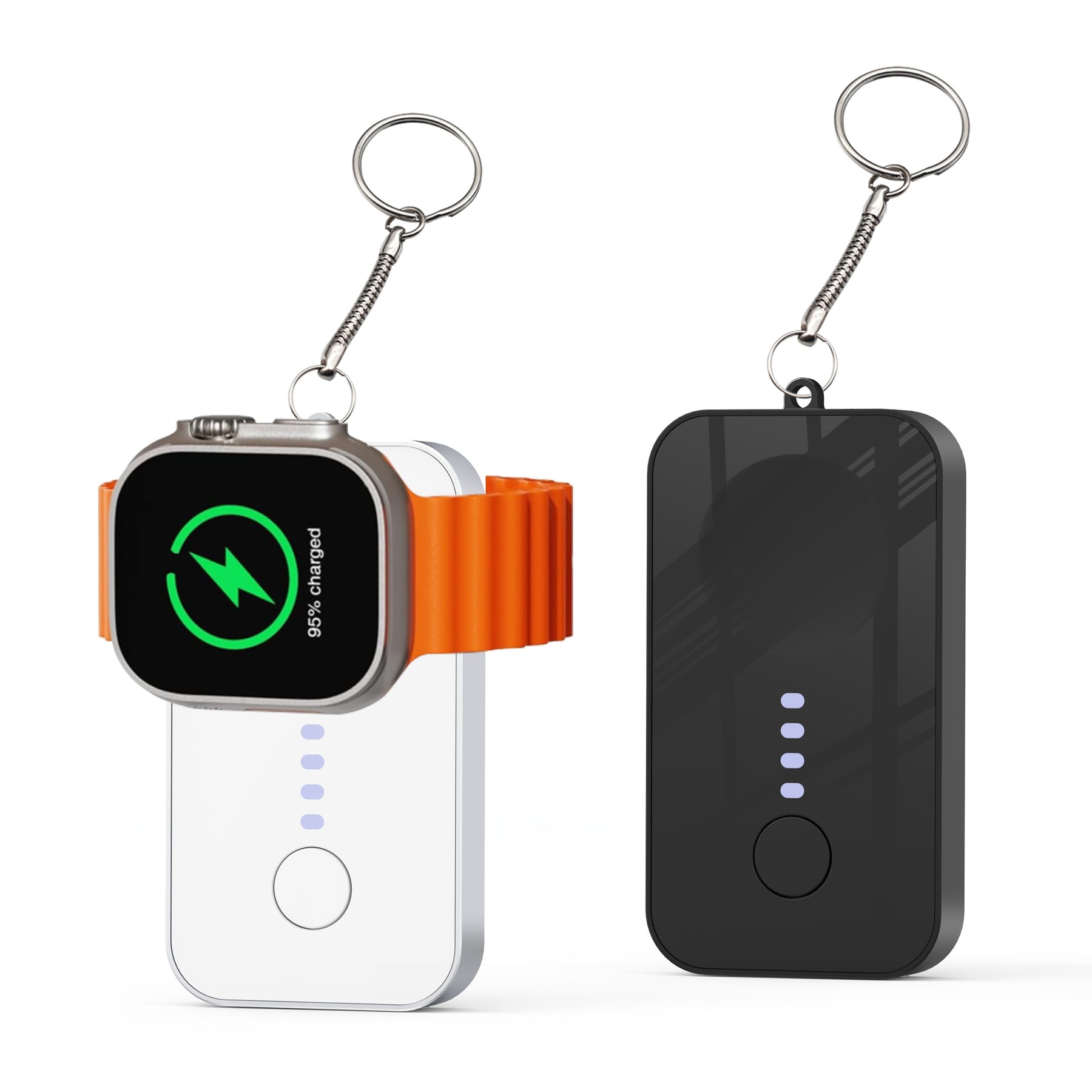 GaNinno ChargeMate MiniKey: Wireless Apple Watch Charger & Phone Power Bank Keychain