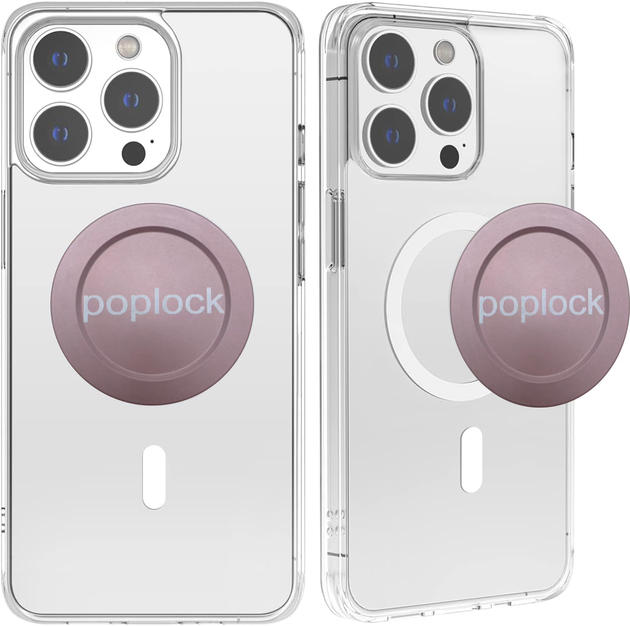 PopLock -  Magnetic Base Compatile MagSafe Case, Light Pink