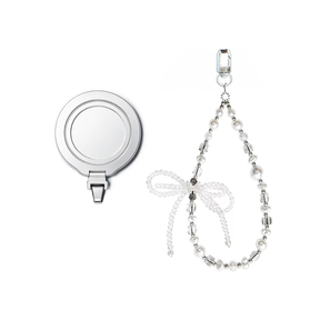 Bow Wrist Charm – Pearl Silver