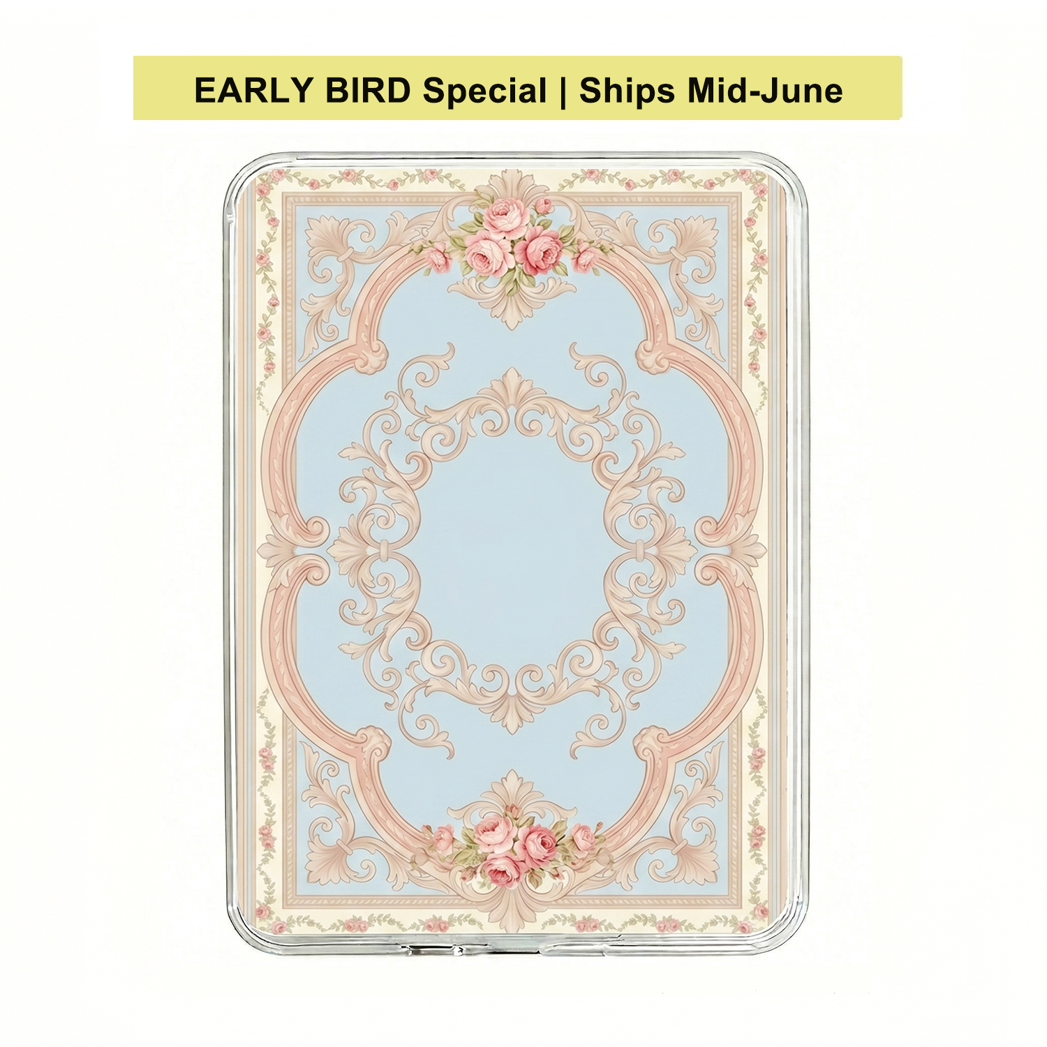 Ganinno® The Heirloom Frame - Vintage Rose Kindle/Kobo Case (Premium Soft-Touch Finish)