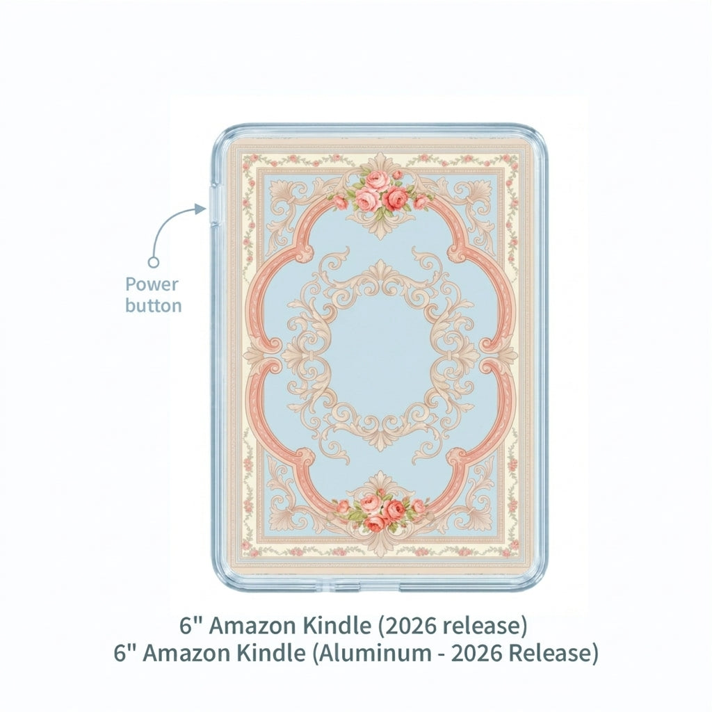 Ganinno® The Heirloom Frame - Vintage Rose Kindle/Kobo Case (Premium Soft-Touch Finish)