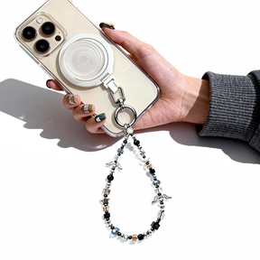 Magnetic Grip Strap/ Charm - Swappable Grip Base with Strap Hook for Phones & Kindles
