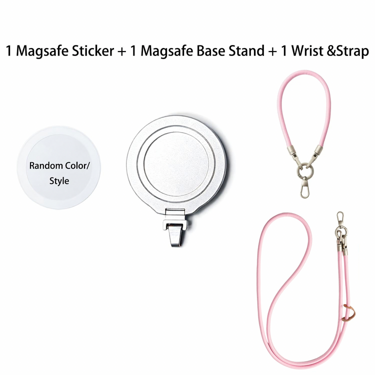 Magnetic Grip Strap/ Charm - Swappable Grip Base Stand with Strap Hook for Phones & Kindles Ganinno