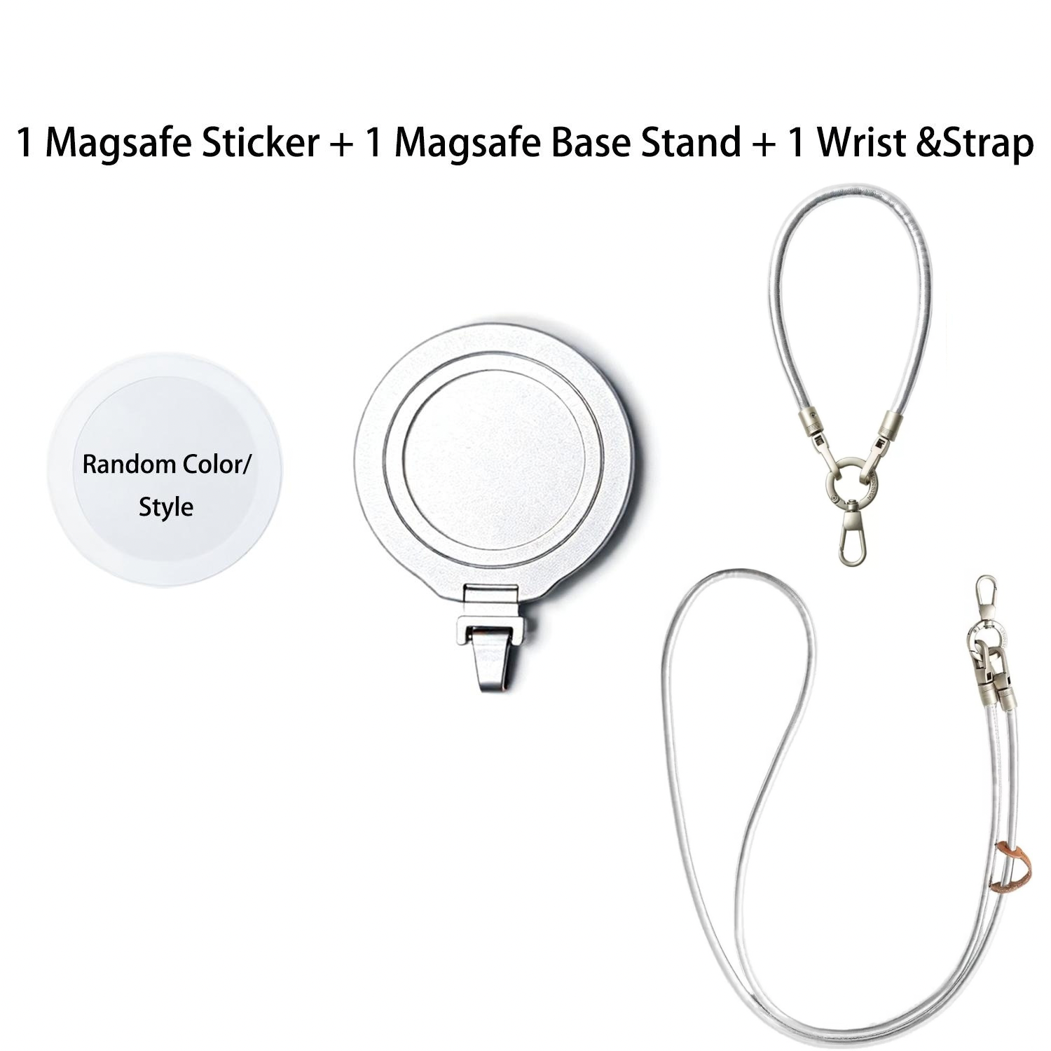 Magnetic Grip Strap/ Charm - Swappable Grip Base Stand with Strap Hook for Phones & Kindles