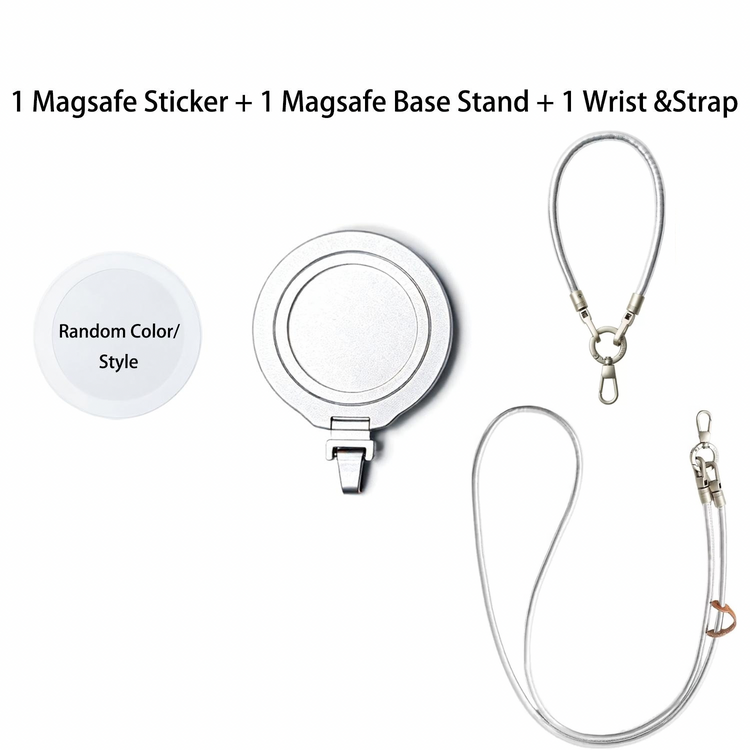 Magnetic Grip Strap/ Charm - Swappable Grip Base Stand with Strap Hook for Phones & Kindles Ganinno