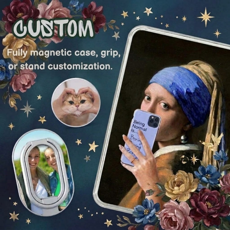 Custom magnetic Kindle case with grip