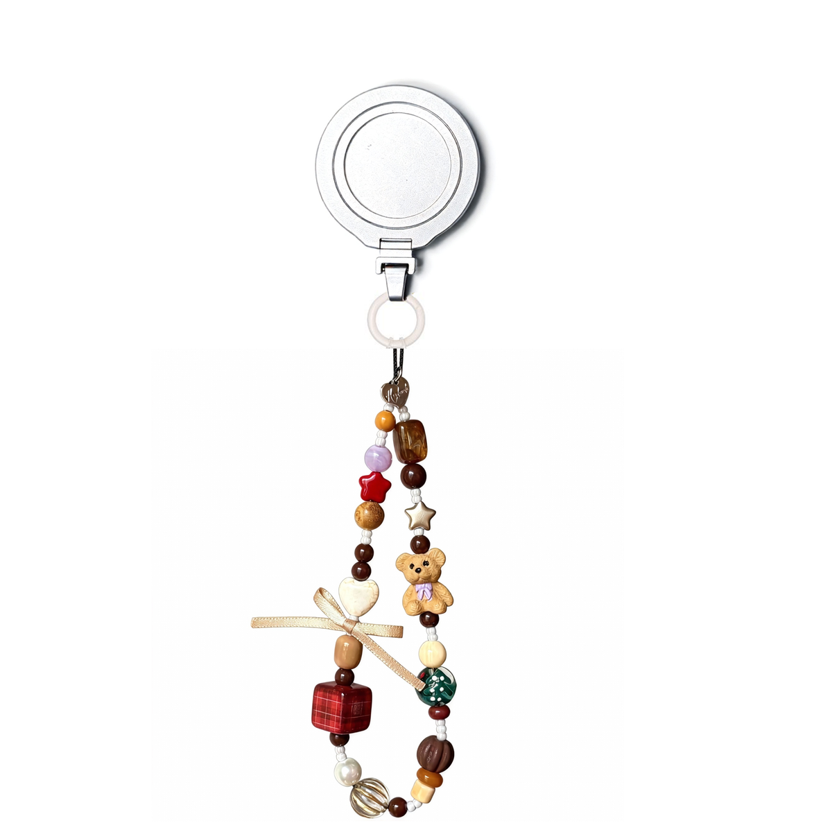 Magnetic Grip Strap/ Charm — Swappable Grip Base with Strap Hook for Phones & Kindles (Includes Pop-grip)