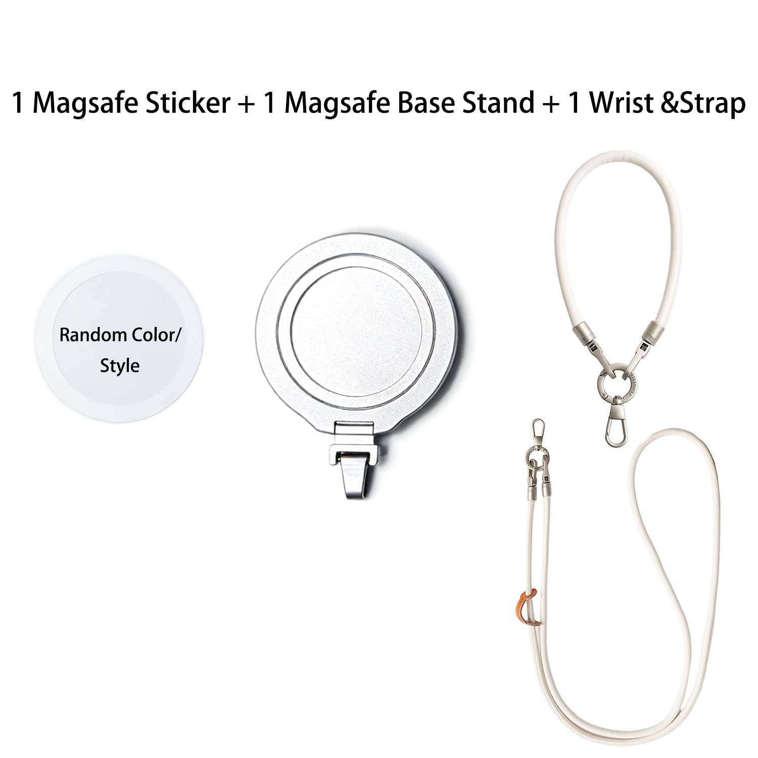 Magnetic Grip Strap/ Charm - Swappable Grip Base Stand with Strap Hook for Phones & Kindles