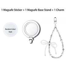 Magnetic Grip Strap/ Charm - Swappable Grip Base Stand with Strap Hook for Phones & Kindles