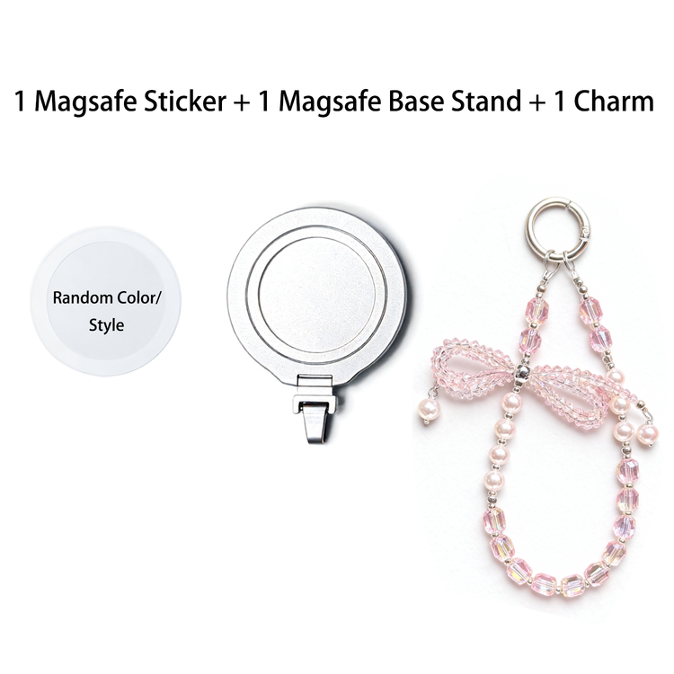 Magnetic Grip Strap/ Charm - Swappable Grip Base Stand with Strap Hook for Phones & Kindles Ganinno
