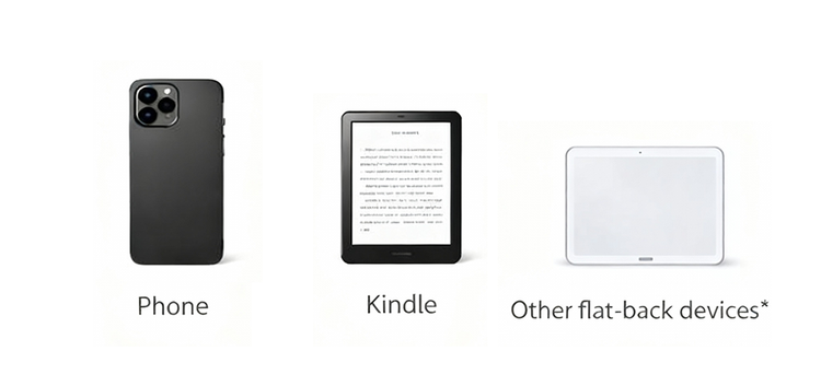 Magnetic Grip Strap/ Charm - Swappable Grip Base Stand with Strap Hook for Phones & Kindles