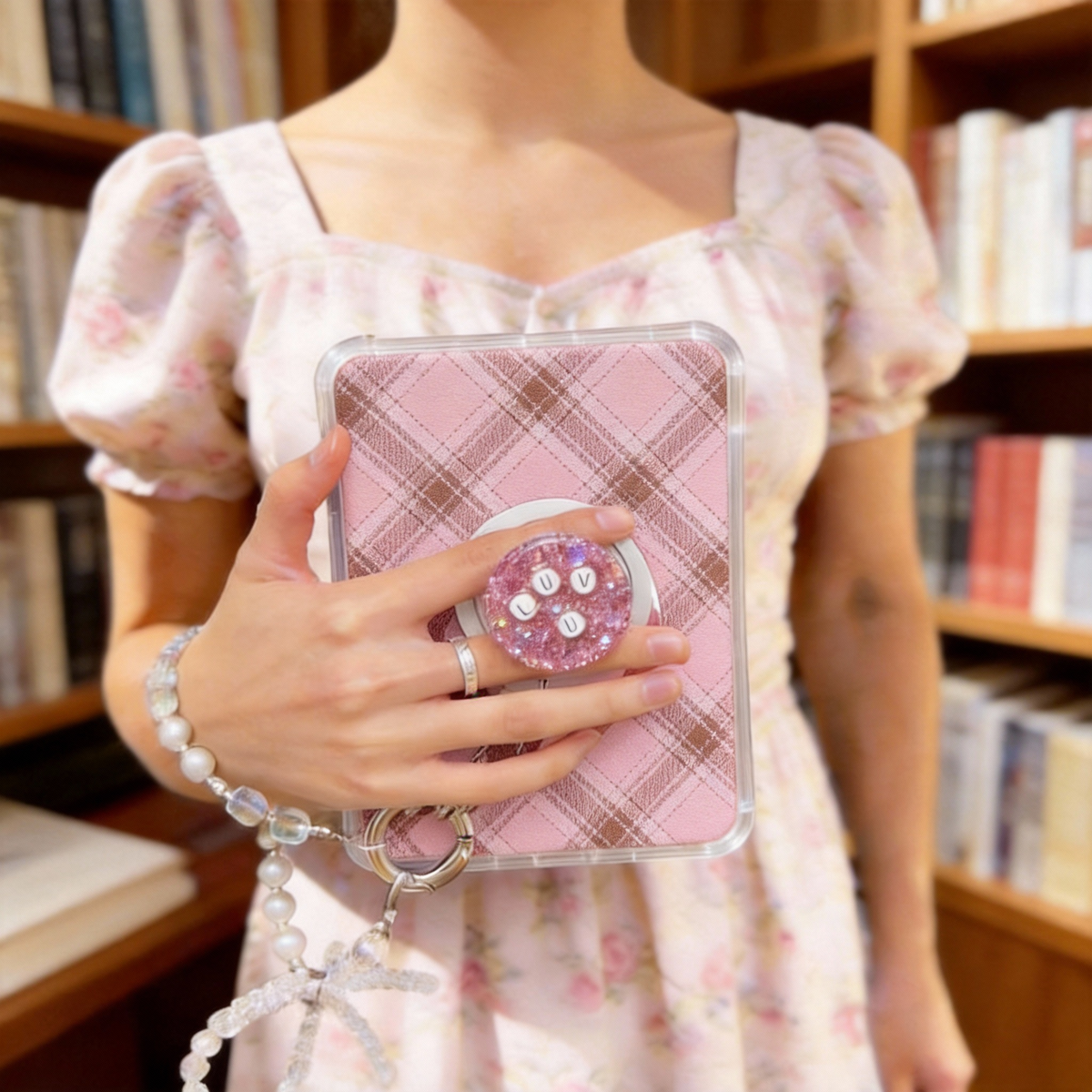 Ganinno® Blush Plaid- 12th/ 11th Gen Kindle MagSafe Case Ganinno