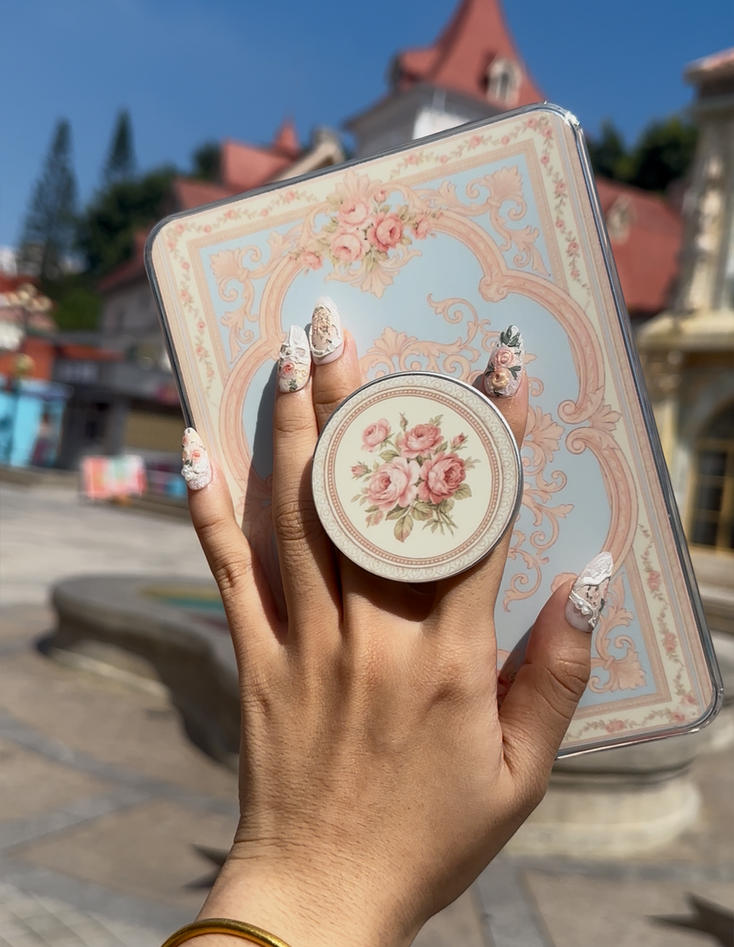Ganinno® The Heirloom Frame - Vintage Rose Kindle/Kobo Case (Premium Soft-Touch Finish)