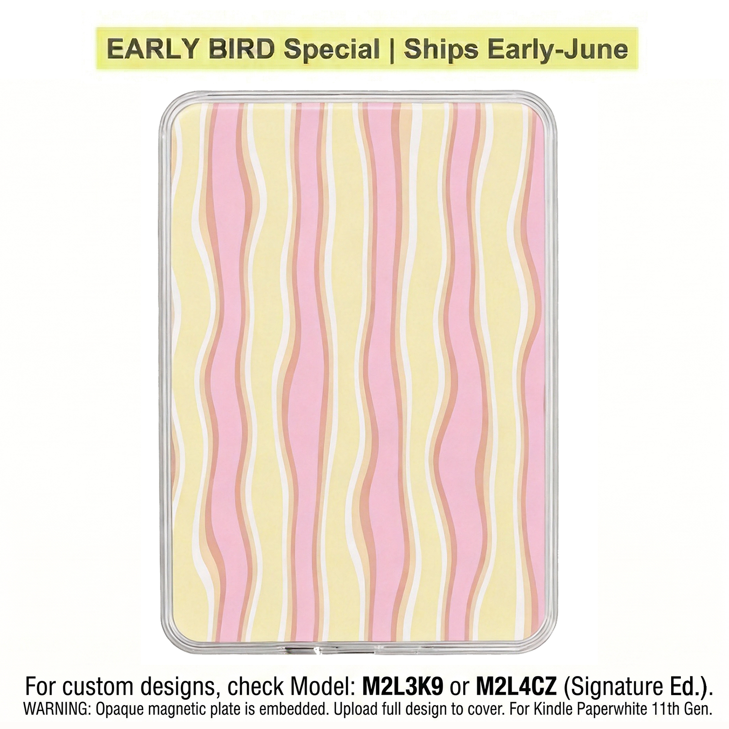 Ganinno® Wavy Stripes- 12th/ 11th Gen Kindle MagSafe Case