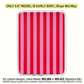 Ganinno® Pink Stripes- 12th/ 11th Gen Kindle MagSafe Case