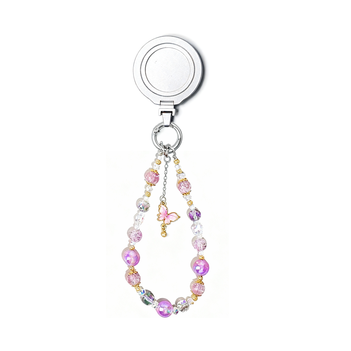 Magnetic Grip Strap/ Charm - Swappable Grip Base with Strap Hook for Phones & Kindles