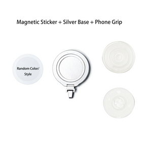 Magnetic Grip Strap/ Charm - Swappable Grip Base with Strap Hook for Phones & Kindles