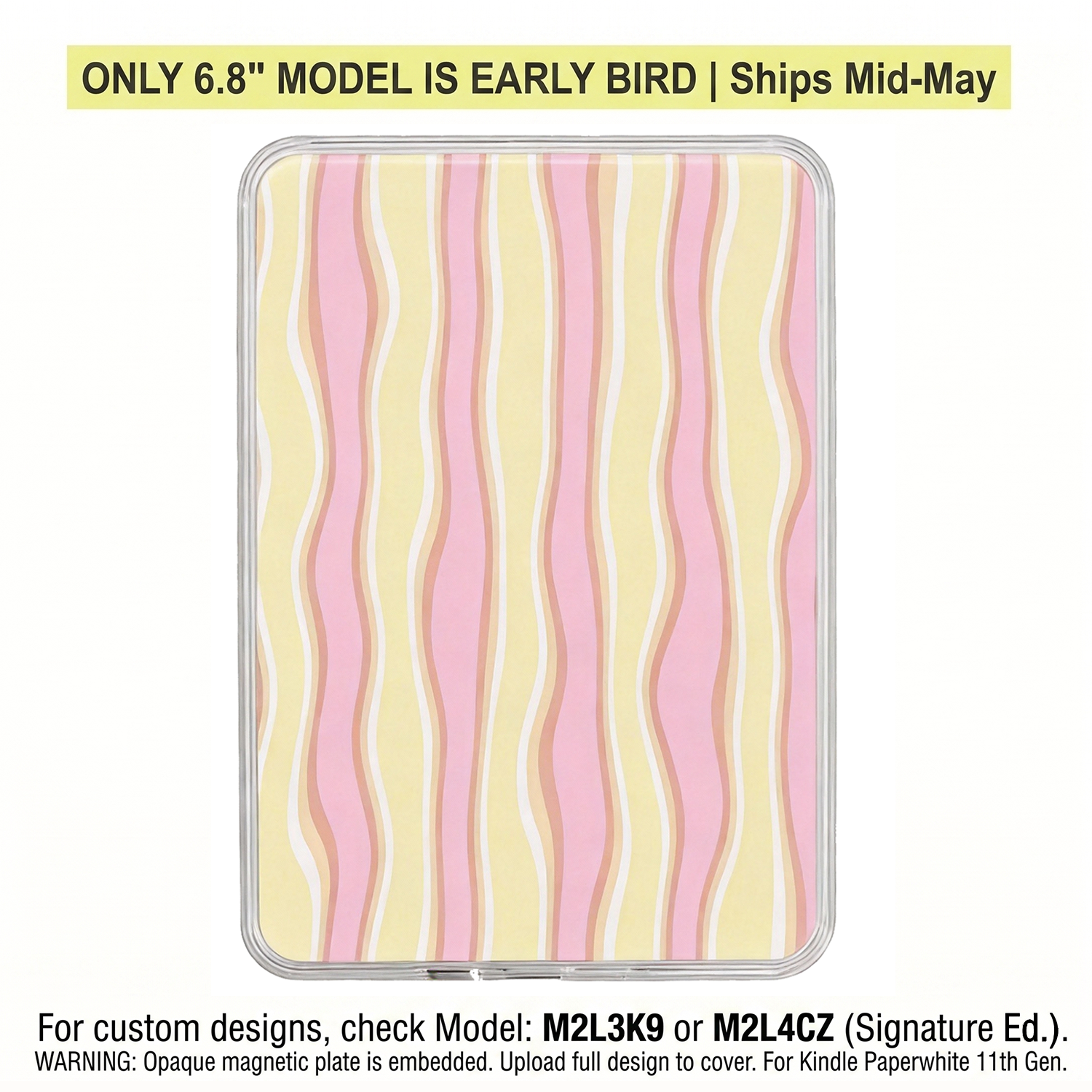 Ganinno® Wavy Stripes- 12th/ 11th Gen Kindle MagSafe Case